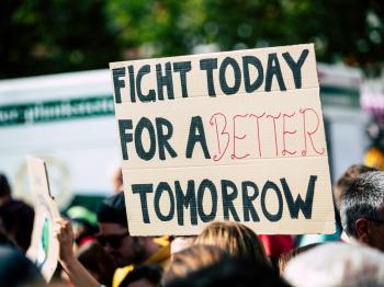 Fight Today for a Better Tomorrow poster - color